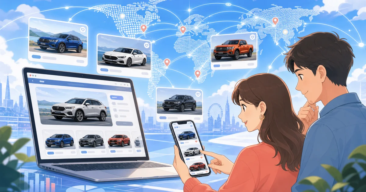 海外向け自動車ECサイトリニューアルのアイキャッチ