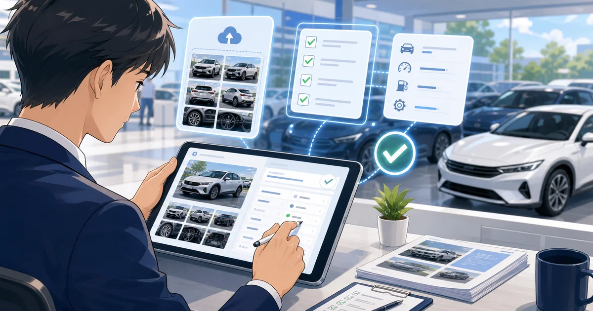 自動車ディーラー向け車両情報登録システムのアイキャッチ