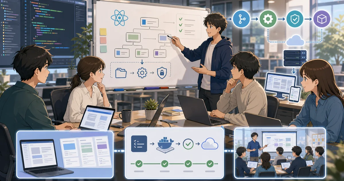 React開発環境整備支援のアイキャッチ