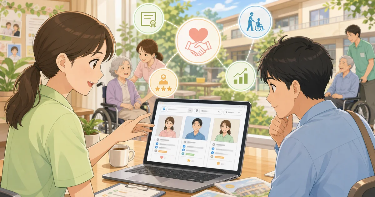 介護業界向け求人ポータルサイトのアイキャッチ