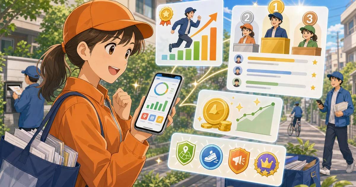 ポスティングワーカー向けインセンティブアプリのアイキャッチ