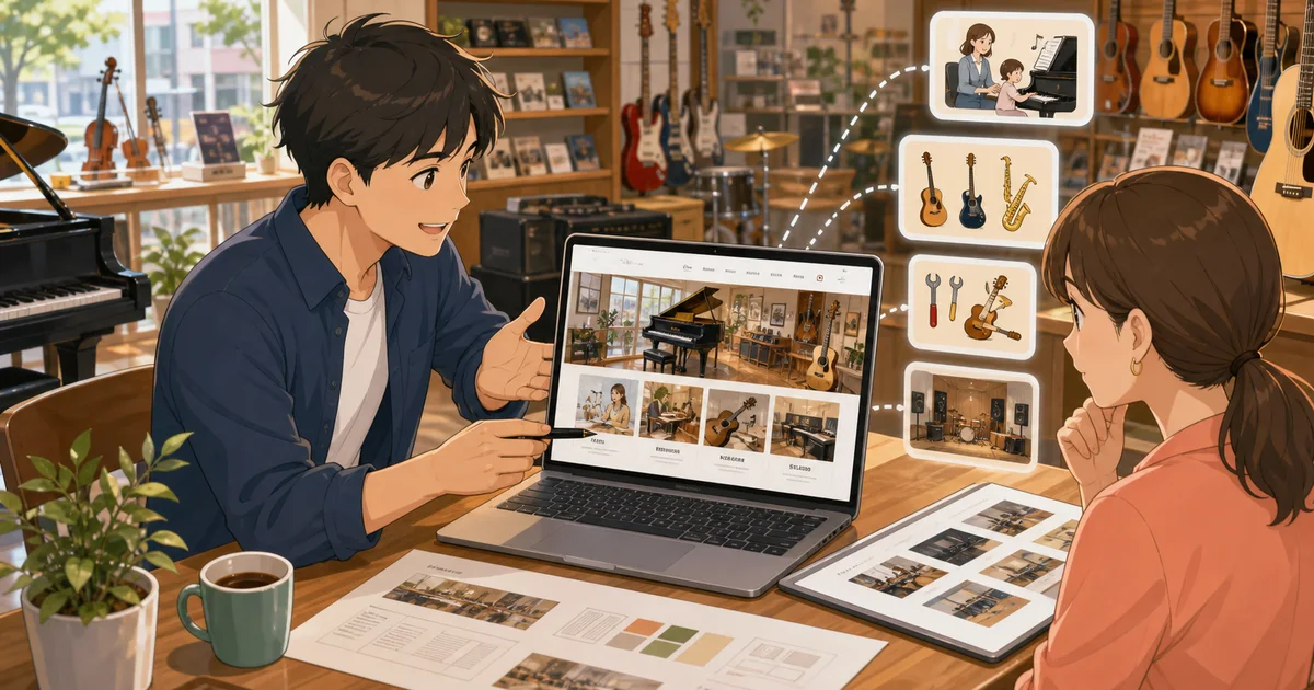 山本楽器様ホームページ制作のサムネール