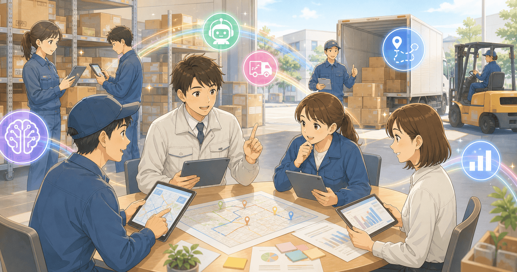 運送・物流のAI活用アイデアのアイキャッチ