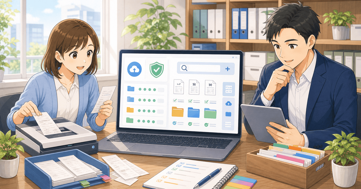 改正電子帳簿保存法の要件を満たす保存方法のアイキャッチ