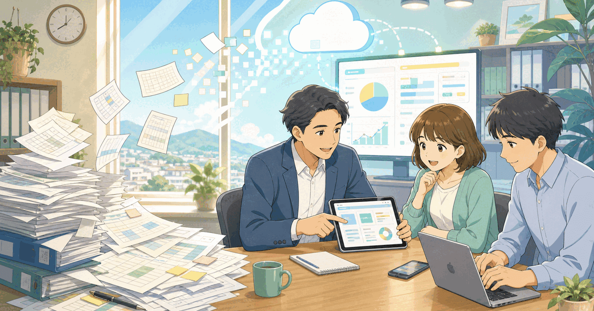 「脱Excel」の第一歩！中小企業が情報共有で最初につまずくポイントと解決策のアイキャッチ