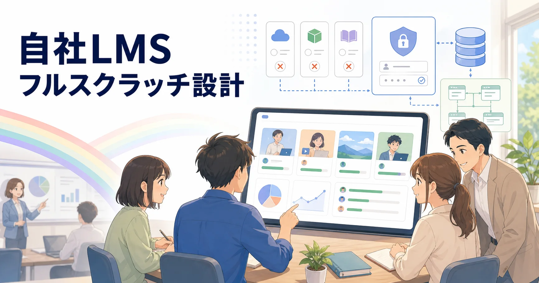 自社LMSをフルスクラッチで作る判断のアイキャッチ